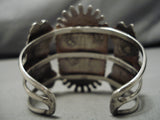 Native American Huge Museum Vintage Zuni Needlepoint Turquoise Sterling Silver Bracelet-Nativo Arts