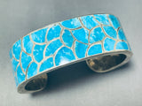 Carmichael Intricate Vintage Native American Zuni Turquoise Sterling Silver Bracelet-Nativo Arts