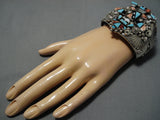 Opulent Ben Begaye Kachina Turquoise Sterling Silver Native American Navajo Bracelet Cuff-Nativo Arts