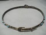 One Of Best Vintage Native American Navajo Hat Concho Belt Sterling Silver Turquoise Old-Nativo Arts