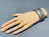 Noteworthy Vintage Signed Native American Hopi Handcarved Storyteller Sterling Silver Bracelet-Nativo Arts