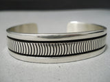 Expert Vintage Native American Navajo Sterling Silver Work Native American Navajo Bracelet Cuff-Nativo Arts