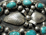 Beautiful Darlene Thomas Vintage Native American Navajo Turquoise Sterling Silver Bracelet-Nativo Arts