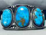 Museum Rare Turquoise Deposit Sterling Silver Vintage Native American Navajo Bracelet-Nativo Arts