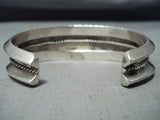 Dynamic Vintage Native American Navajo Kingman Turquoise Sterling Silver Bracelet Old-Nativo Arts