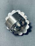 Unique San Felipe Sterling Silver Buffalo Huge Ring-Nativo Arts