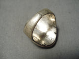 Outstanding Vintage Native American Hopi Blue Gem Turquoise Sterling Silver Ring-Nativo Arts