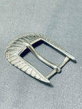Joe Benally Vintage Navajo Sterling Silver Native American Buckle-Nativo Arts