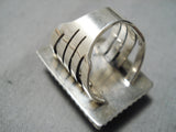 Tremendous Vintage Native American Navajo Royston Turquoise Sterling Silver Ring-Nativo Arts