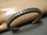 Important Zuni Native American Sterling Silver Hand Tooled Bracelet-Nativo Arts