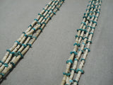Earlier Vintage Santo Domingo/ Navajo Green Turquoise Native American Necklace-Nativo Arts