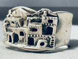 One Of The Most Detailed Vintage Navajo Sterling Silver Pueblo Bracelet-Nativo Arts