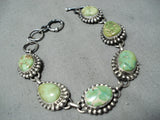 Dynamic Navajo Royston Turquoise Sterling Silver Bracelet Native American-Nativo Arts