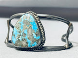 Rare Old Persin Turquoise Vintage Native American Navajo Sterling Silver Bracelet Cuff-Nativo Arts