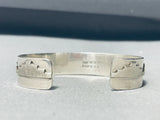 Pueblo Geomtric Vintage Native American Navajo Turquoise Inlay Sterling Silver Bracelet-Nativo Arts