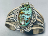 Hypnotic Vintage Native American Navajo Emma Linkin Important Turquoise Sterling Silver Bracelet-Nativo Arts