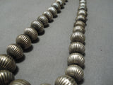 Magnificent Vintage Native American Navajo 3d Bead Sterling Silver Native Choker Necklace-Nativo Arts