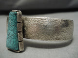 Vintage Native American Hopi Bracelet- Spiderweb Turquoise Sterling Silver Cuff Old-Nativo Arts