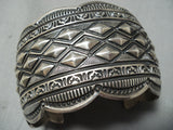 Very Important Vintage Native American Navajo Darryl Becenti (d.) Sterling Silver Bracelet-Nativo Arts