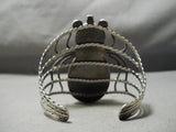 Colossal Vintage Native American Navajo Bug Lapis Amethyst Sterling Silver Bracelet-Nativo Arts