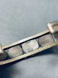 Chunky Graduating Vintage Native American Navajo Turquoise Sterling Silver Bracelet-Nativo Arts