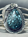 One Of The Best Vintage Native American Navajo Spiderweb Turquoise Sterling Silver Bracelet-Nativo Arts