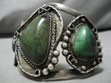 Magnificent Vintage Native American Navajo Chrysocolla Sterling Silver Bracelet-Nativo Arts