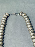 Sturdy Hand Tooled Vintage Native American Navajo Sterling Silver Necklace-Nativo Arts