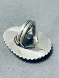 Breathtaking Signed Native American Navajo Pilot Mountain Turquoise Sterling Silver Ring-Nativo Arts