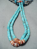 Fantastic Vintage Native American Navajo Old Kingman Royston Turquoise Jacla Necklace-Nativo Arts