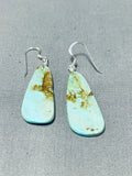 Native American Gorgeous Santo Domingo Royston Turquoise Sterling Silver Earrings-Nativo Arts