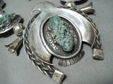 Native American Important Vintage Ben Nighthorse Campbell Turquoise Sterling Silver Bracelet Set-Nativo Arts