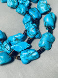 440 Gram Colossal Chunk Turquoise Vintage Native American Navajo Heishi Necklace Old-Nativo Arts