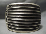 The Biggest Heaviest Vintage Native American Navajo Sterling Silver Bill Bracelet Old-Nativo Arts