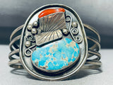 Important Easter Blue Turquoise Vintage Native American Navajo Sterling Silver Bracelet-Nativo Arts