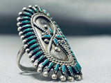 One Of The Best Vintage Native American Zuni Turquoise Sterling Silver Ring-Nativo Arts