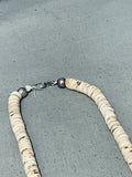 Native American Superb Vintage Santo Domingo Kingman Turquoise Shell Sterling Silver Necklace-Nativo Arts