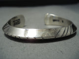 Authentic Vintage Native American Navajo Orville Tsinnie Sterling Silver Bracelet-Nativo Arts
