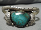 Important Fox Turquoise Vintage Native American Navajo Sterling Silver Bracelet Cuff-Nativo Arts