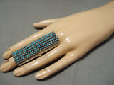 One Of The Longest Zuni Turquoise Sterling Silver Native American Ring!!-Nativo Arts
