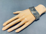 Waving Cuff Vintage Native American Navajo Sterling Silver Hogan Bracelet-Nativo Arts