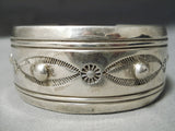 Amazing Vintage Native American Navajo Bursting Sterling Silver Bracelet Cuff-Nativo Arts
