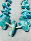 Native American 220 Grams Massive Nugget Vintage Navajo Heishi Turquoise Necklace Old-Nativo Arts