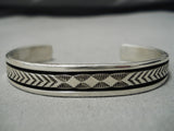 Important Vintage Native American Navajo Bruce Morgan Hand Wrought Sterling Silver Bracelet-Nativo Arts