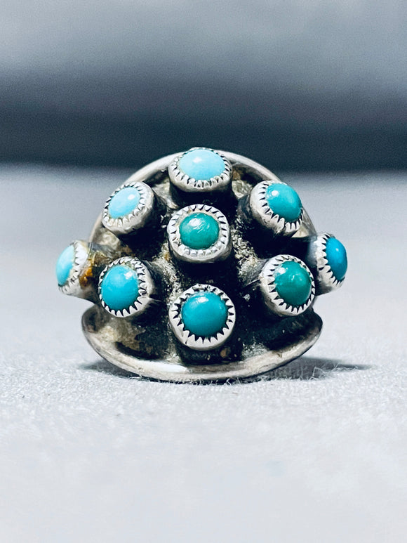 Wonderful Vintage Native American Navajo Turquoise Sterling Silver Ring-Nativo Arts