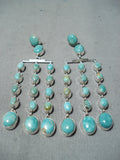 Rob Platero Navajo Royston Turquoise Sterling Silver Earrings Native American-Nativo Arts