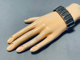 Native American Important Vintage Yellowhorse Hand Tooled Sterling Silver Bracelet-Nativo Arts