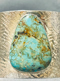 Massive Native American Navajo Royston Turquoise Sterling Silver Bracelet-Nativo Arts