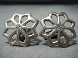 Exceptional Vintage Navajo Native American Sterling Silver Cuff Links-Nativo Arts