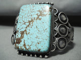 One Of The Best Vintage Native American Navajo #8 Turquoise Early Sterling Silver Bracelet-Nativo Arts
